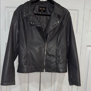 White Mark grey  Studded Women's moto Jacket